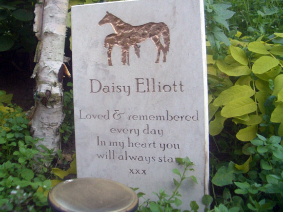 horse marble memorial stone
