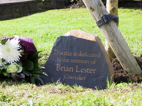 garden slate headstone