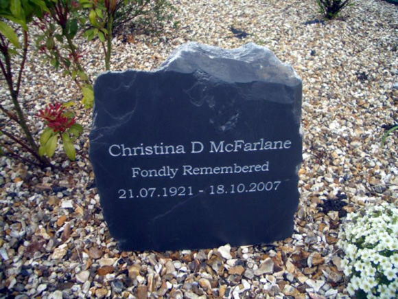 memorial headstone example
