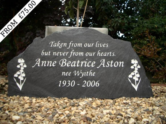 upright slate memorials