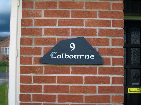slate house sign